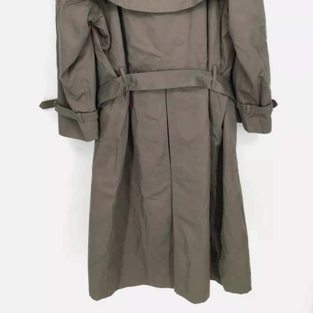 Lauren Ralph Lauren Winter Gray Coat Trench jacket collar button up belted belt - Picture 4 of 8